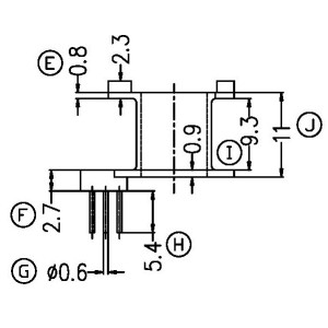BC-0810/RM-8 V (6+0PIN) Transformer Bobbin
