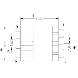 BC-1713/ATQ-17 H (5+4PIN) Transformer Bobbin