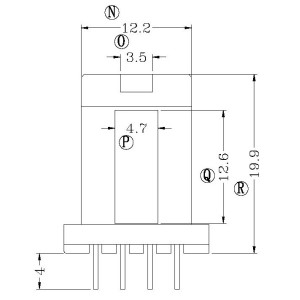 BC-1919/EE-19 H (4+4PIN) Transformer Bobbin