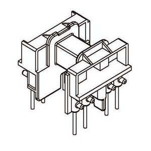 Z-1620/EF16 H (4+4PIN) Transformer bobbin