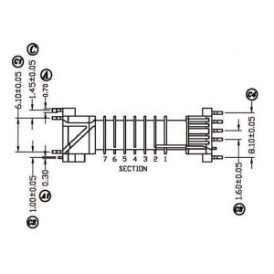 Z-0901/SMD UI9.8 H (4+5PIN) Transformer bobbin