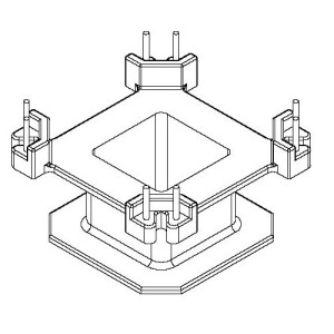 JW-3302X-1/QP3320 V (8PIN) Transformer Bobbin