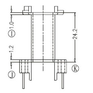 JW-2860/ER28 V (8+8PIN) Transformer Bobbin