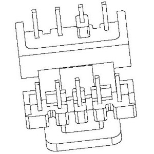 JW-1641/EE16 V (5+4PIN) Transformer Bobbin