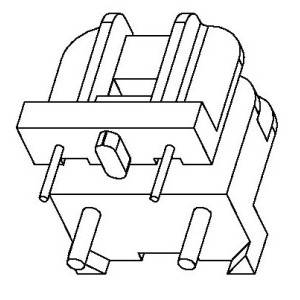 JW-1013/UU10 H (2+2PIN) Transformer Bobbin