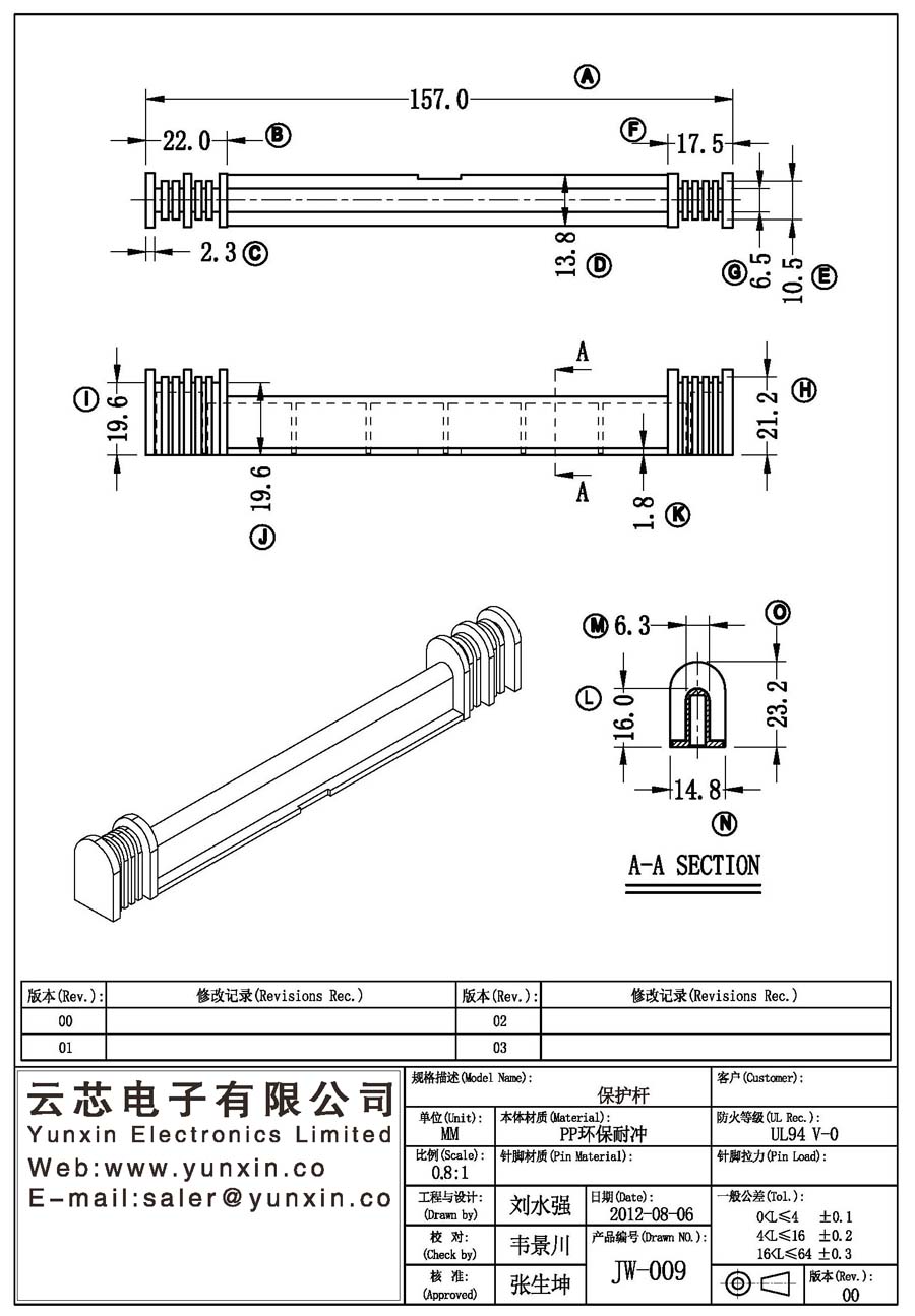 JW-009/Protective rod Transformer Bobbin